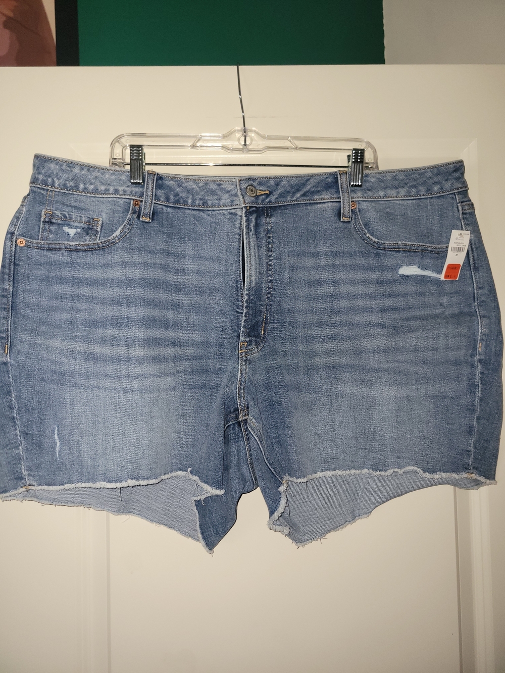 Old Navy Light Blue Distressed Denim Cutoff Shorts